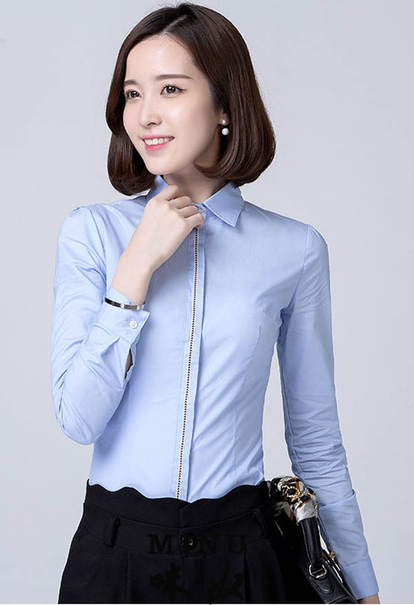 女士長袖襯衫定做
